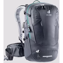 Deuter Trans Alpine 24, Ciclismo, Nero, Poliammide, Poliestere, 600 D, Tasca sul fondo, Tasca anteriore, Tasca laterale, Tasc ...