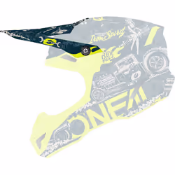 Oneal 5Series Polyacrylite HR Picco del casco, giallo-blu per uomo