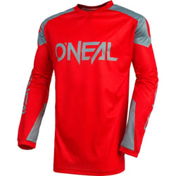 Oneal Matrix Ridewear Maglia Motocross, grigio-rosso, dimensione S per uomo