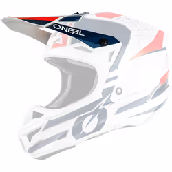 Oneal 5Series Polyacrylite Sleek Picco casco, bianco-rosso per uomo