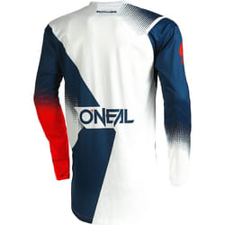 Oneal Element Racewear V.22 Maglia motocross, bianco-rosso-blu, dimensione S per uomo