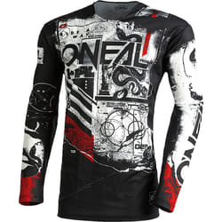 Oneal Mayhem Scarz V.22 Maglia motocross, nero-bianco-rosso, dimensione S per uomo