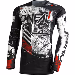 Oneal Mayhem Scarz V.22 Maglia motocross, nero-bianco-rosso, dimensione S per uomo