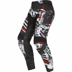 Oneal Mayhem Scarz V.22 Pantaloni motocross, nero-bianco-rosso, dimensione 30 per uomo
