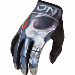 Oneal Mayhem Bones V.22 Guanti da motocross, nero-grigio-rosso, dimensione XL per uomo
