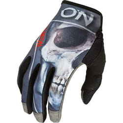 Oneal Mayhem Bones V.22 Guanti da motocross, nero-grigio-rosso, dimensione XL per uomo