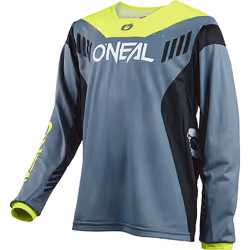 Oneal Element FR Hybrid V.22 Maglia da bicicletta giovanile, grigio-giallo, dimensione M