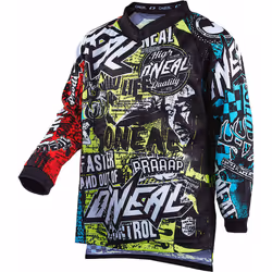Oneal Element Wild V.22 Maglia Motocross Giovanile, multicolore, dimensione L