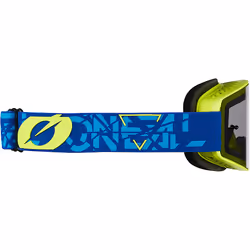 Oneal B-20 Strain V.22 Occhiali da motocross, blu-giallo per uomo