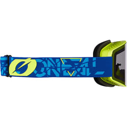 Oneal B-20 Strain V.22 Occhiali da motocross, blu-giallo per uomo