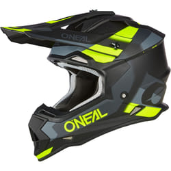 Oneal 2Series Spyde V23 Casco Motocross, nero-grigio-giallo, dimensione L per uomo