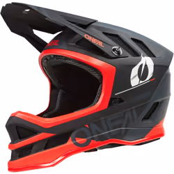 Oneal Blade Polyacrylite Haze Casco Downhill, nero-rosso, dimensione XL per uomo
