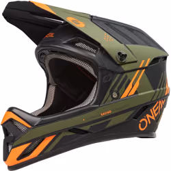 Oneal Backflip Strike V.23 Casco da discesa, nero-verde-arancione, dimensione XL per uomo