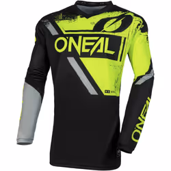 Oneal Element Shocker Maglia Motocross, nero-giallo, dimensione L per uomo