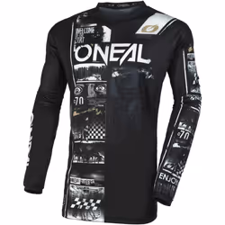 Oneal Element Attack Maglia Motocross, nero-bianco, dimensione M per uomo