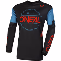 Oneal Element Brand Maglia Motocross, nero-blu, dimensione M per uomo