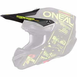 Oneal 5Series Polyacrylite Attack Casco Peak, nero-giallo per uomo