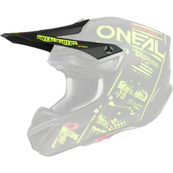 Oneal 5Series Polyacrylite Attack Casco Peak, nero-giallo per uomo