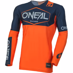 Oneal Mayhem Hexx Maglia Motocross, blu-arancione, dimensione 2XL per uomo