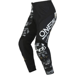 Oneal Element Attack Pantaloni Motocross Giovani, nero-bianco, dimensione XL