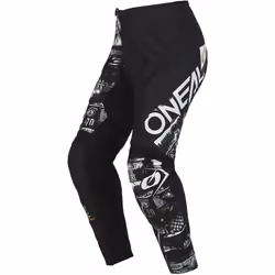 Oneal Element Attack Pantaloni Motocross Giovani, nero-bianco, dimensione XL