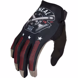 Oneal Mayhem Nanofront Piston Guanti motocross, nero-bianco-rosso, dimensione S per uomo