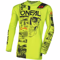 Oneal Element Attack Maglia Motocross Giovanile, nero-giallo, dimensione L