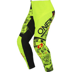 Oneal Element Attack Pantaloni Motocross Giovani, nero-giallo, dimensione XL
