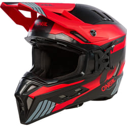 Oneal EX-SRS Hitch Casco Motocross, nero-grigio-rosso, dimensione 2XL per uomo