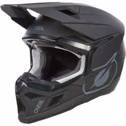 Oneal 3SRS Solid Casco Motocross, nero, dimensione L per uomo