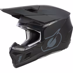 Oneal 3SRS Solid Casco Motocross, nero, dimensione L per uomo