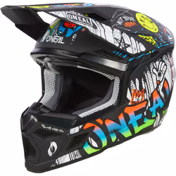 Oneal 3SRS Rancid Casco multicolore Motocross per bambini, nero-multicolore, dimensione M