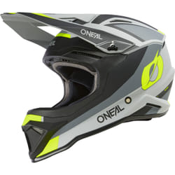 Oneal 1SRS Stream Casco da motocross per bambini, nero-grigio-giallo, dimensione L
