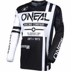 Oneal Element Warhawk Maglia Motocross, nero-bianco, dimensione S per uomo