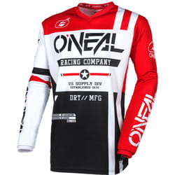 Oneal Element Warhawk Maglia Motocross, nero-bianco-rosso, dimensione XL per uomo