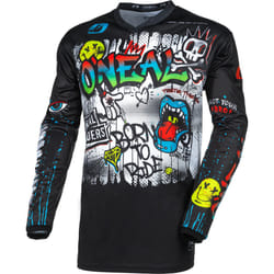 Oneal Element Rancid Maglia Motocross nera/multicolore, nero-multicolore, dimensione L per uomo