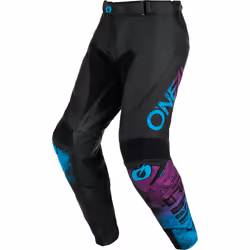 Oneal Mayhem Scarz Pantaloni da motocross, nero-blu-porpora, dimensione 36 per uomo