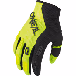 Oneal Element Racewear Guanti da motocross per bambini, nero-giallo, dimensione M