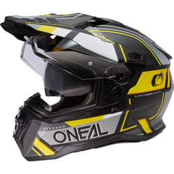 Oneal D-SRS Square Casco Motocross, nero-grigio-giallo, dimensione XS per uomo