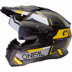 Oneal D-SRS Square Casco Motocross, nero-grigio-giallo, dimensione XS per uomo