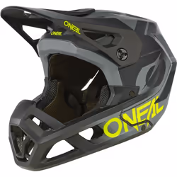 Oneal SL1 Strike Casco da discesa, nero-grigio-giallo, dimensione XL per uomo