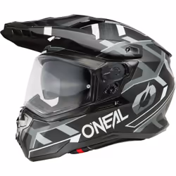 Oneal D-SRS Square V.25 Casco da motocross, nero-grigio-bianco, dimensione L per uomo