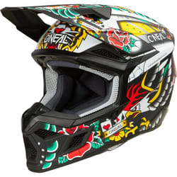 Oneal 3SRS Inked Casco da motocross per bambini, multicolore, dimensione XL
