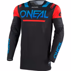 Oneal Prodigy Five Four Maglia da motocross, nero-rosso-blu, dimensione L per uomo