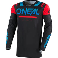 Oneal Prodigy Five Four Maglia da motocross, nero-rosso-blu, dimensione L per uomo