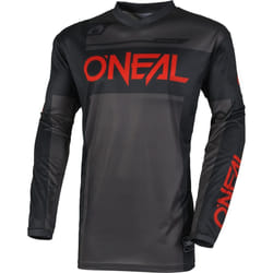 Oneal Element Racewear Maglia da motocross, nero-grigio-rosso, dimensione S per uomo