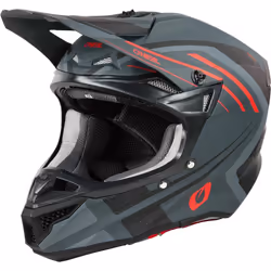 Oneal 5SRS Polyacrylite Spike Casco da motocross, grigio-rosso, dimensione M per uomo