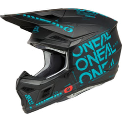 Oneal 3SRS Static Casco da motocross, nero-blu, dimensione 2XL per uomo