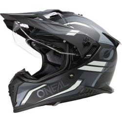 Oneal A-SRS Spike Casco da motocross, nero-grigio-bianco, dimensione M per uomo