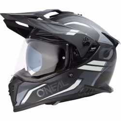 Oneal A-SRS Spike Casco da motocross, nero-grigio-bianco, dimensione XL per uomo